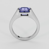 1.87 Ct. Violetish Blue Tanzanite Ring, Platinum 950 3