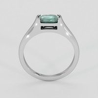 0.92 Ct. Bluish Green Sapphire Ring, Platinum 950 3