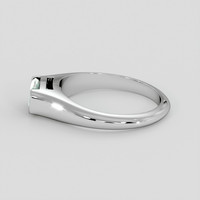 0.92 Ct. Bluish Green Sapphire Ring, Platinum 950 4