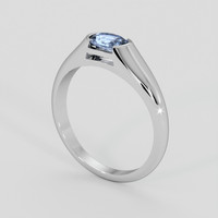 0.67 Ct. Blue Sapphire Ring, Silver 2