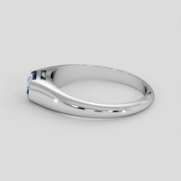 0.67 Ct. Blue Sapphire Ring, Silver 4