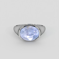 6.25 Ct. Blue Sapphire Ring, Silver 1