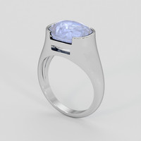 6.25 Ct. Blue Sapphire Ring, Silver 2