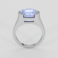 6.25 Ct. Blue Sapphire Ring, Silver 3