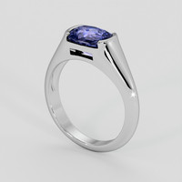 1.87 Ct. Violetish Blue Tanzanite Ring, 10K White Gold 2
