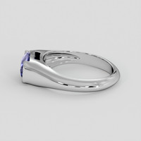 1.87 Ct. Violetish Blue Tanzanite Ring, 10K White Gold 4