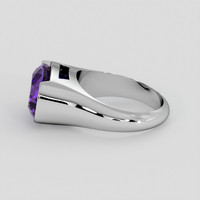 9.25 Ct. Purple Amethyst Ring, 10K White Gold 4