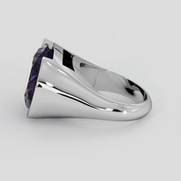 26.90 Ct. Purple Amethyst Ring, 10K White Gold 4