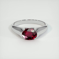 1.39 Ct. Ruby Ring, 14K White Gold 1