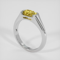 2.07 Ct. Yellow Sapphire Ring, 14K White Gold 2