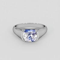 2.56 Ct. Bi Color / Parti Sapphire Ring, 14K White Gold 1