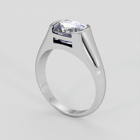 2.56 Ct. Bi Color / Parti Sapphire Ring, 14K White Gold 2