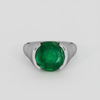 4.43 Ct. Emerald Ring, 18K White Gold 1