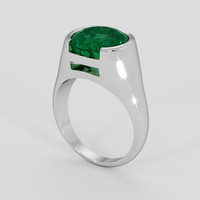 4.43 Ct. Emerald Ring, 18K White Gold 2