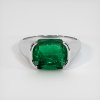 3.29 Ct. Emerald Ring, 18K White Gold 1