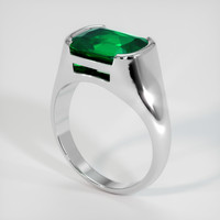 3.29 Ct. Emerald Ring, 18K White Gold 2