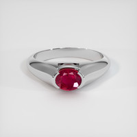 0.91 Ct. Ruby Ring, 18K White Gold 1