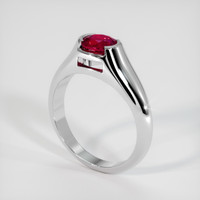 0.91 Ct. Ruby Ring, 18K White Gold 2