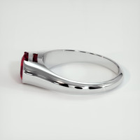 1.39 Ct. Ruby Ring, 18K White Gold 4
