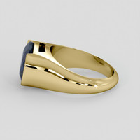 7.27 Ct. Blue Spinel Ring, 10K Yellow Gold 4