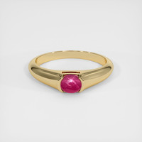 0.73 Ct. Pinkish Red Ruby Ring, 10K Yellow Gold 1