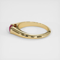 0.73 Ct. Pinkish Red Ruby Ring, 10K Yellow Gold 4