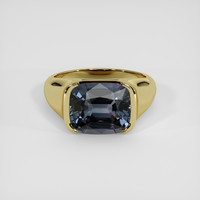 4.94 Ct. Greyish Blue Spinel Ring, 14K Yellow Gold 1