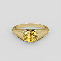 1.36 Ct. Bi Color / Parti Sapphire Ring, 18K Yellow Gold 1