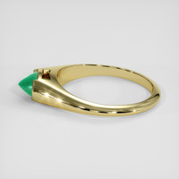 0.89 Ct. Emerald Ring, 18K Yellow Gold 4