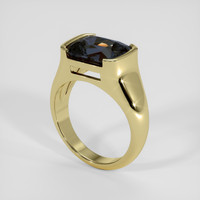 4.94 Ct. Greyish Blue Spinel Ring, 18K Yellow Gold 2