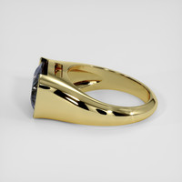 4.94 Ct. Greyish Blue Spinel Ring, 18K Yellow Gold 4