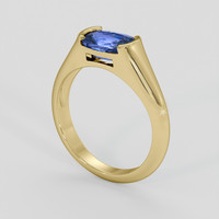 1.76 Ct. Purplish Blue Cobalt Spinel Ring, 18K Yellow Gold 2
