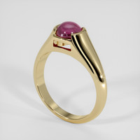 1.62 Ct. Purplish Red Ruby Ring, 18K Yellow Gold 2