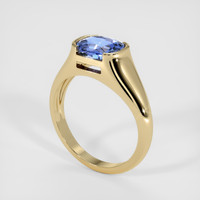 2.60 Ct. Blue Sapphire Ring, 18K Yellow Gold 2