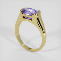 2.76 Ct. Purple Sapphire Ring, 18K Yellow Gold 2
