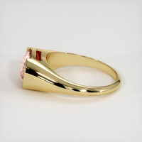 2.17 Ct. Peach Sapphire Ring, 18K Yellow Gold 4