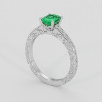 0.96 Ct. Emerald Ring, Platinum 950 2