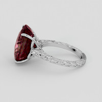11.08 Ct. Pinkish Red Rubellite Tourmaline Ring, Platinum 950 4