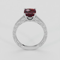 2.89 Ct. Red Garnet Ring, Platinum 950 3