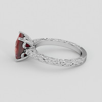 2.89 Ct. Red Garnet Ring, Platinum 950 4