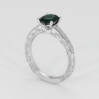 1.30 Ct. Green Sapphire Ring, Platinum 950 2