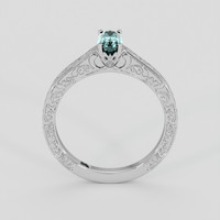 1.26 Ct. Greenish Blue Sapphire Ring, Platinum 950 3
