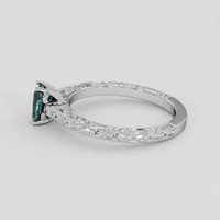 1.26 Ct. Greenish Blue Sapphire Ring, Platinum 950 4