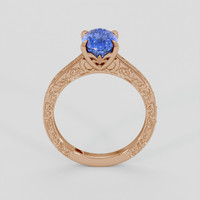 2.03 Ct. Blue Sapphire Ring, 14K Rose Gold 3