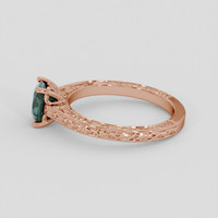 1.18 Ct. Bluish Green Sapphire Ring, 18K Rose Gold 4