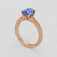 2.03 Ct. Blue Sapphire Ring, 18K Rose Gold 2