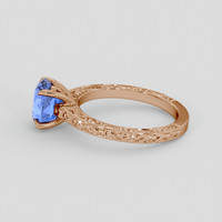 2.03 Ct. Blue Sapphire Ring, 18K Rose Gold 4