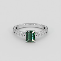 1.05 Ct. Green Sapphire Ring, Silver 1