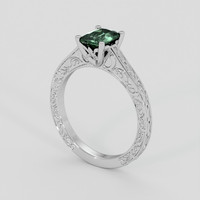 1.05 Ct. Green Sapphire Ring, Silver 2