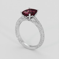 2.89 Ct. Red Garnet Ring, 10K White Gold 2